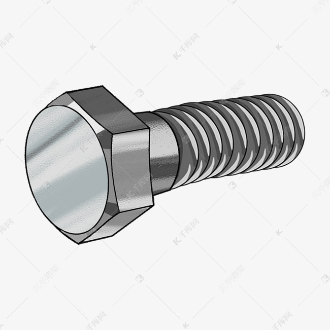 一个金属螺丝插画