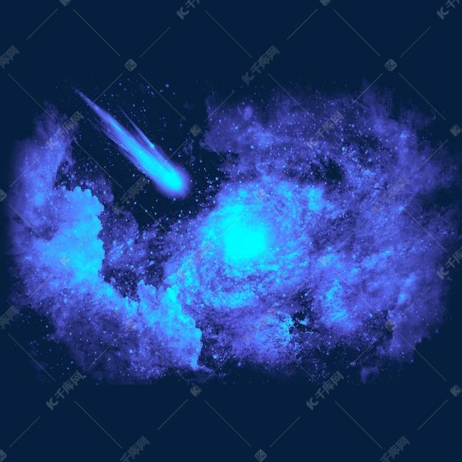 创意蓝色划过的流星