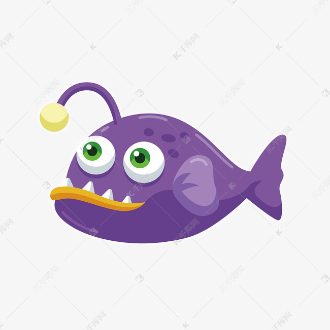 紫色电鳗鱼矢量素材
