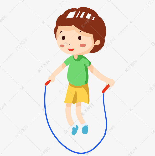 跳绳体育锻炼插画