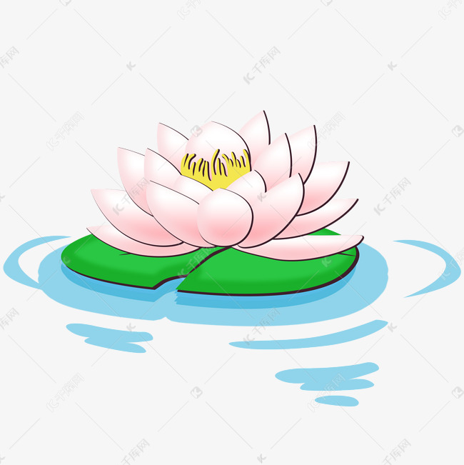 卡通荷花png素材