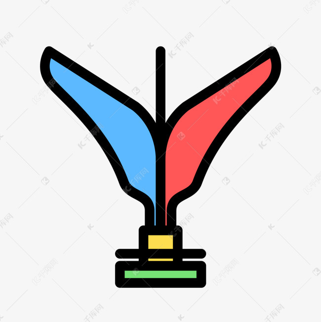 儿童节玩具毽子矢量图