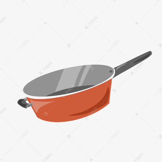 时尚彩色卡通创意炒锅