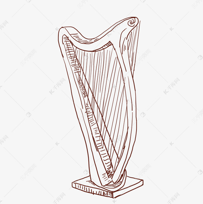 线描乐器手风琴