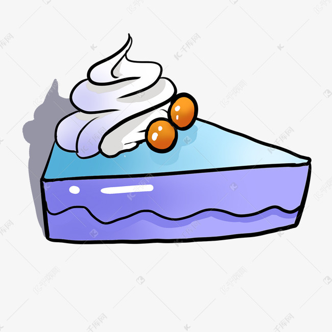 蓝色三角形蛋糕