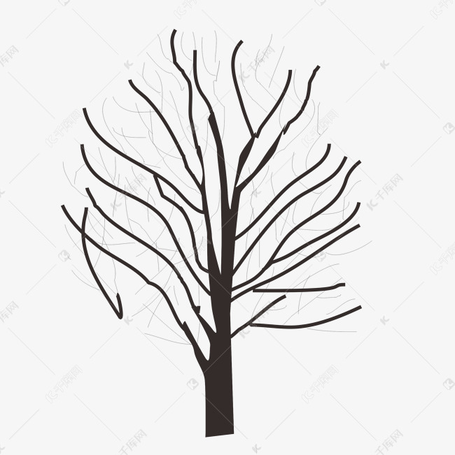 褐色干树的植物树木素材图片免费下载 高清装饰图案psd 千库网 图片编号