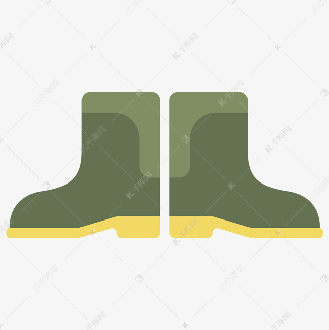 卡通矢量雨鞋水鞋