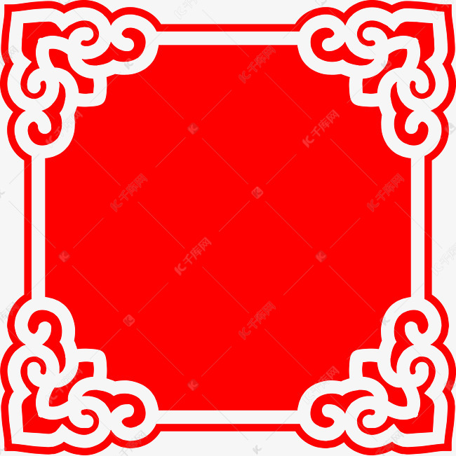 中国红色边框