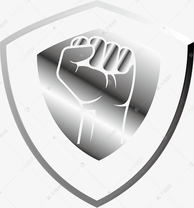 维权黑金拳头铁标识