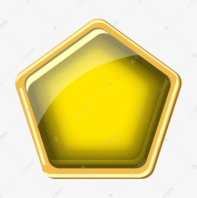 黄色五边形宝石