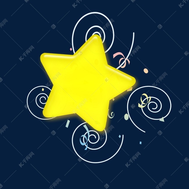 彩带装饰星星图案