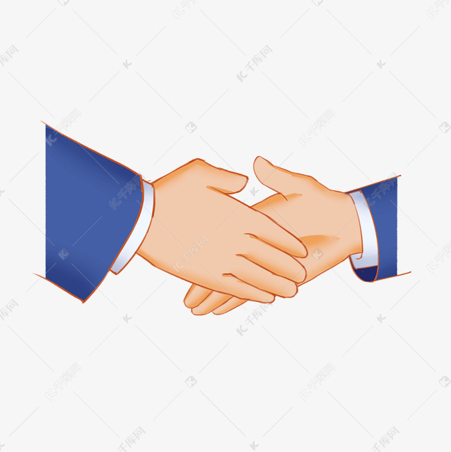 手绘握手彩色插画素材图片免费下载 高清免抠摄影psd 千库网 图片编号