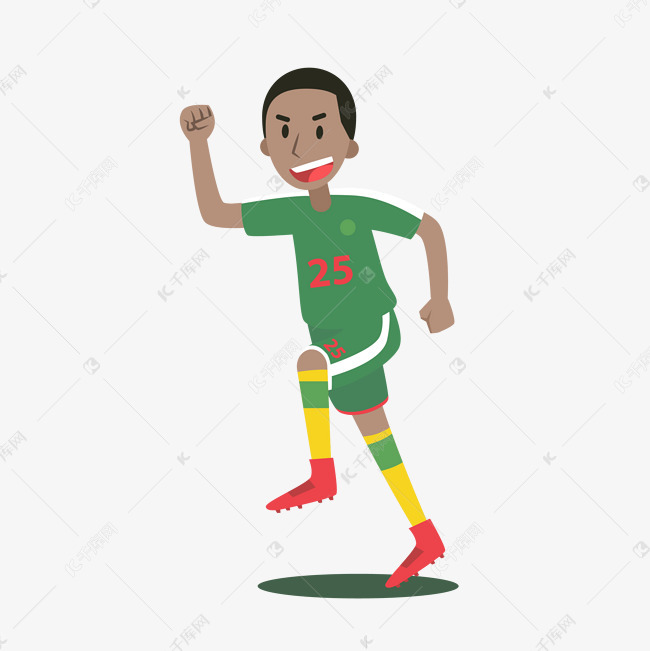 开心手足舞蹈的足球队员