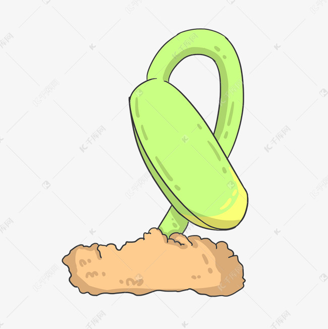 破土而出的嫩芽插画