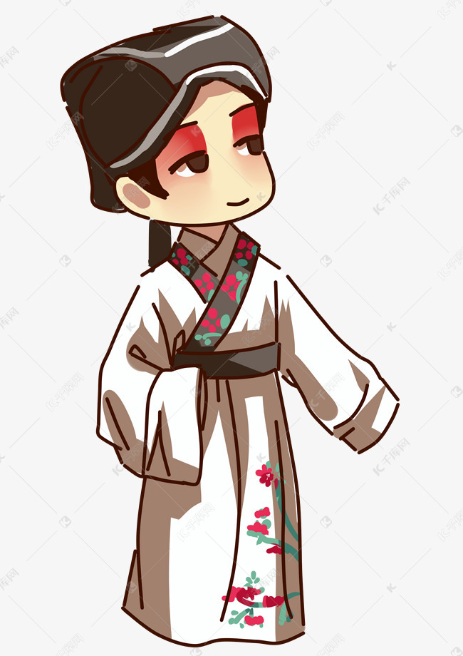 中国风京剧净角卡通