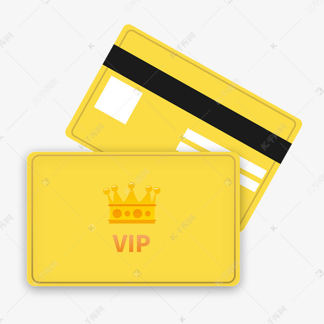扁平化卡通皇冠黄色vip会员