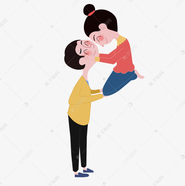 情人节男生双手托起女生