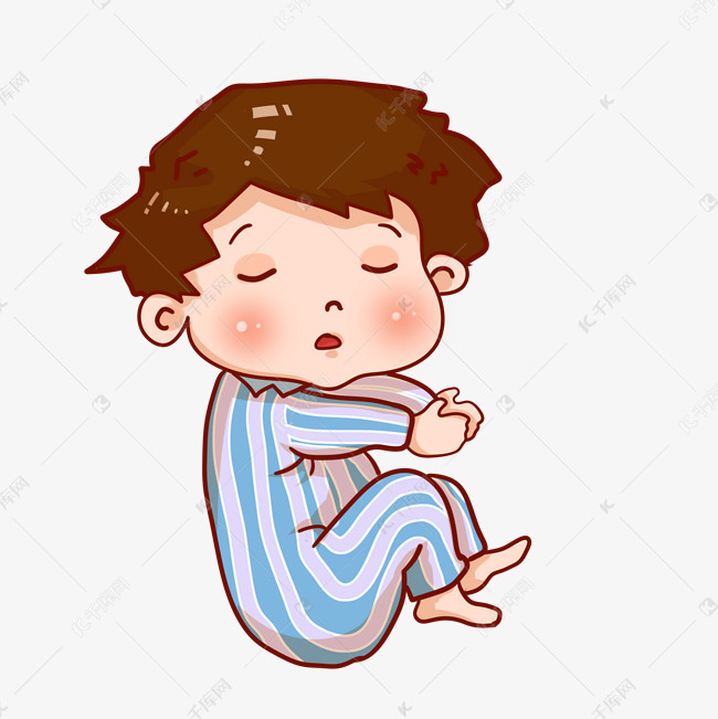 世界睡眠日侧卧插画