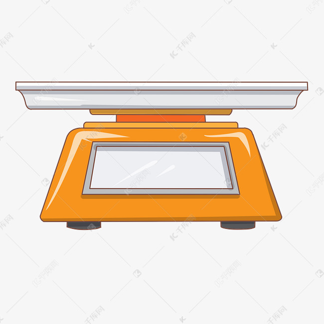 黄色的电子秤插画