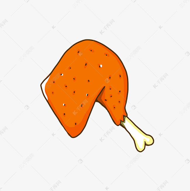 鸭腿手绘小清新简笔画