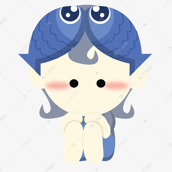 带鱼帽子的小男孩