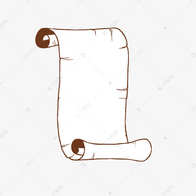 手绘中国风复古卷轴