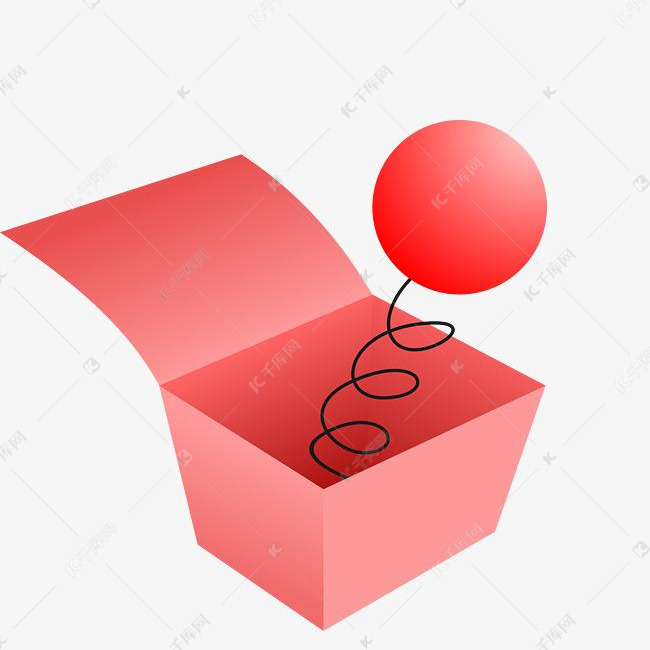 粉红整蛊玩具弹簧球透明png