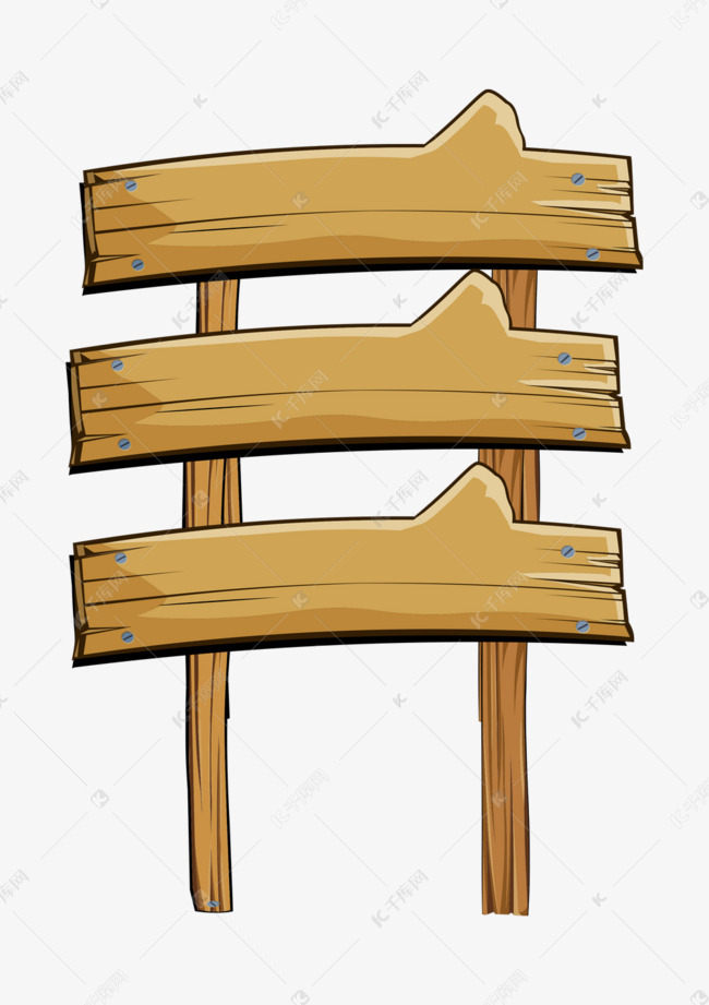 景区指示牌卡通手绘图