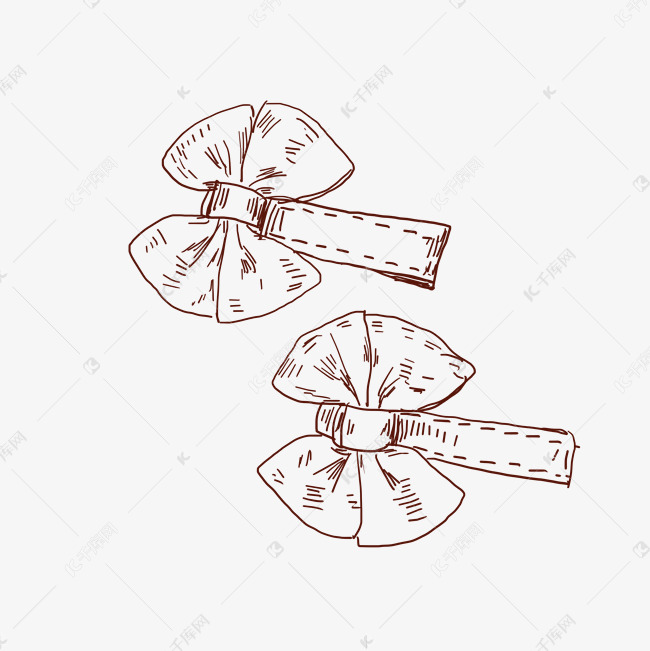 精美发卡手绘插画