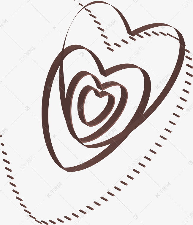 ai矢量扁平心形状卡通装饰图案