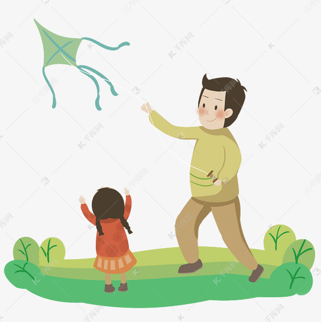 放风筝父女