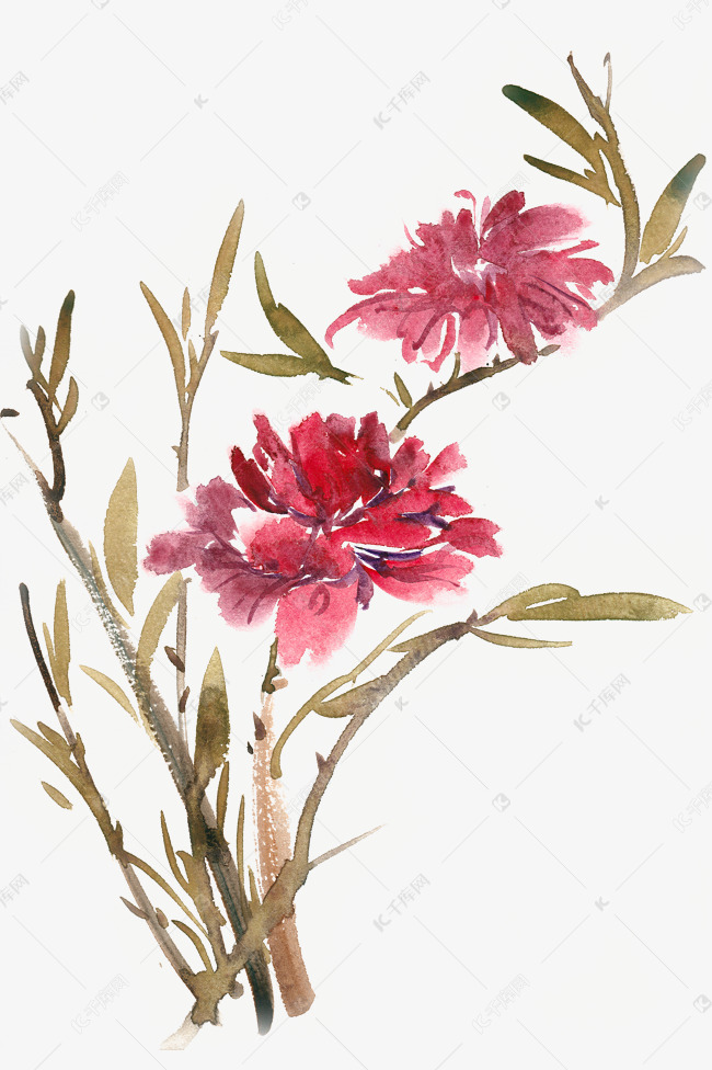 水墨花卉手机壁纸图片