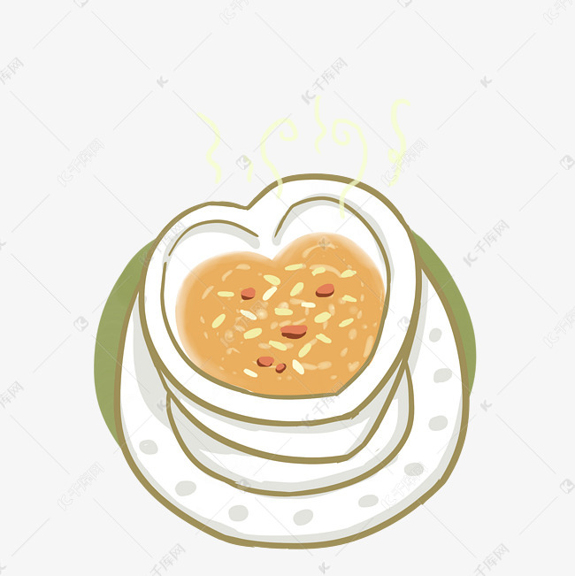 手绘美味八宝粥插画