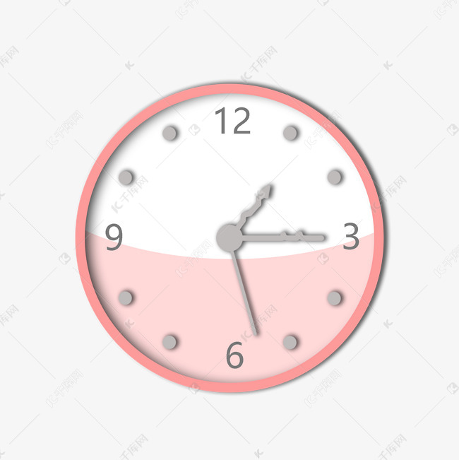 创意粉色钟表素材图片免费下载千库网