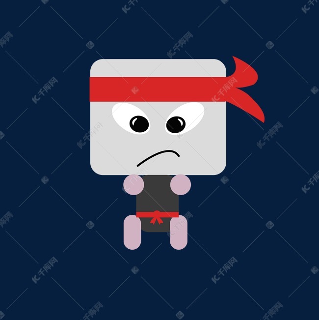 手绘卡通奋斗小方表情包