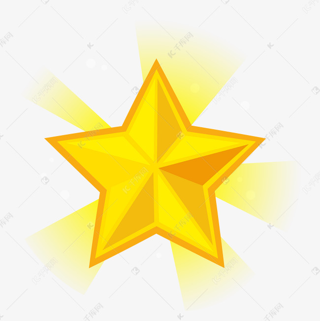 闪烁的卡通五角星元素