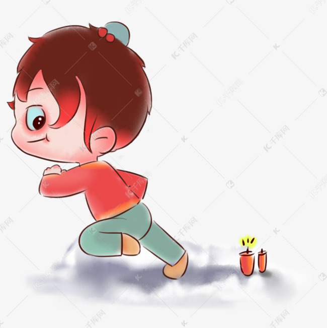 2019年新年春节中国风卡通男