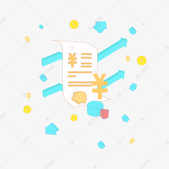 矢量手绘卡通账单