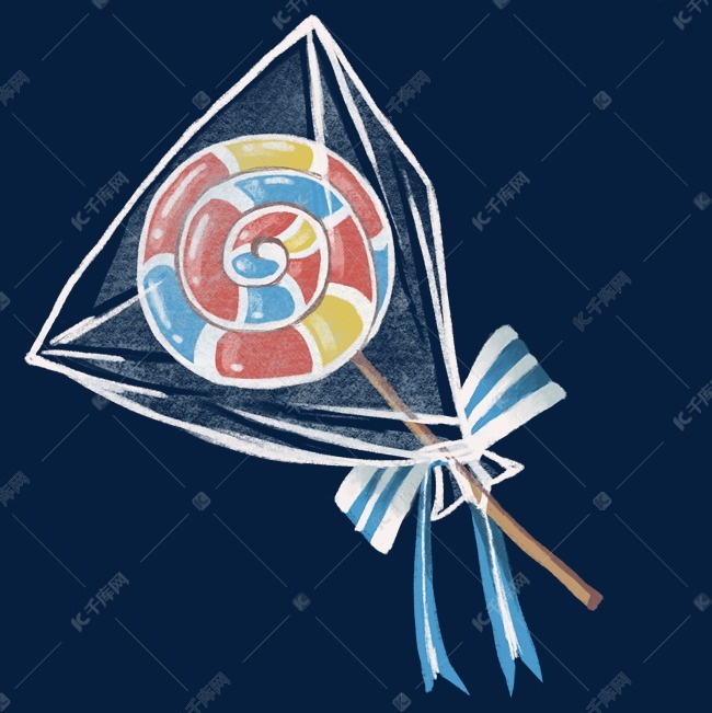 手绘波板糖糖果插画
