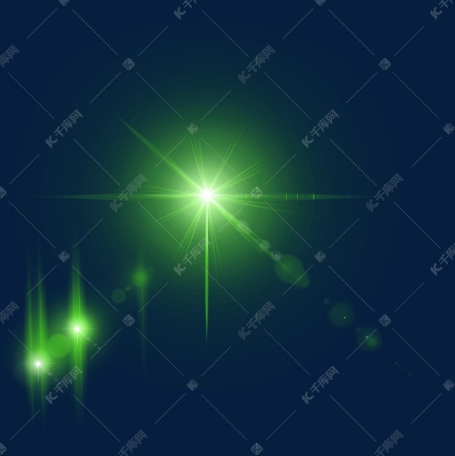 绿色光效psd透明底素材图片免费下载-千库网