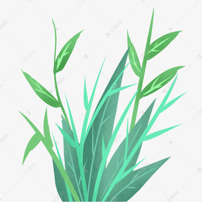 春天到花草树木手绘插画