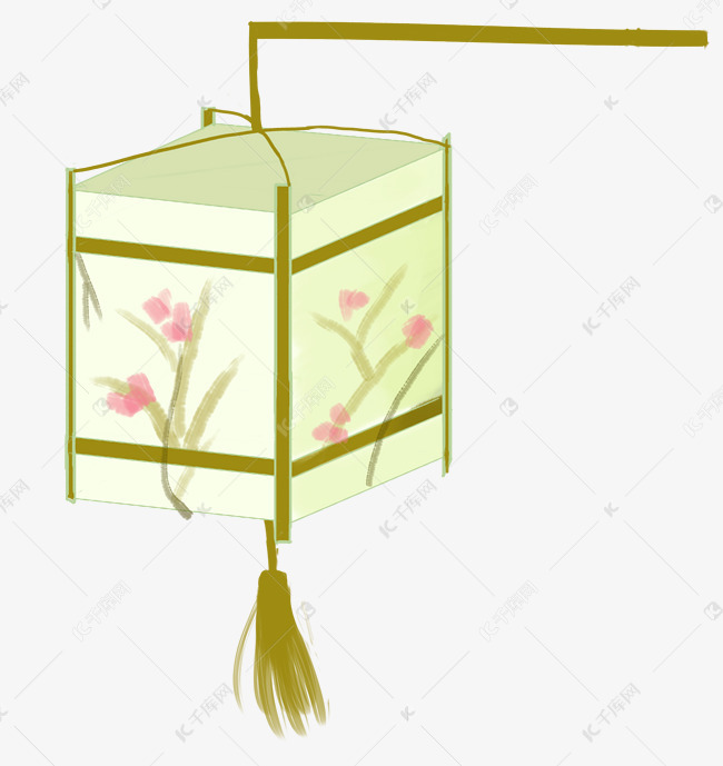 中国风灯笼手绘插画