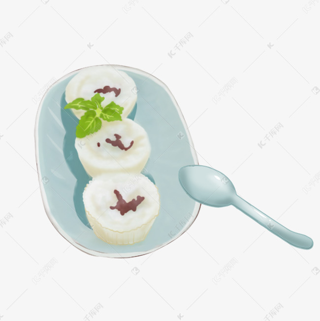 手绘卡通美食发糕