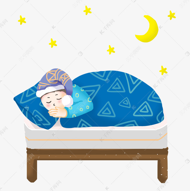 睡觉好梦的小男孩