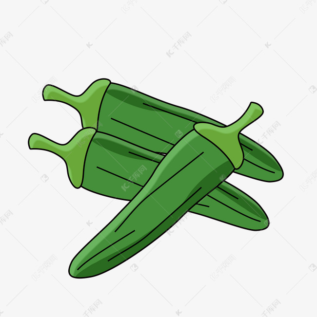 立秋蔬菜之秋葵素材图片免费下载-千库网