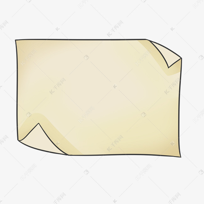 纸张简笔单色免扣手绘素材