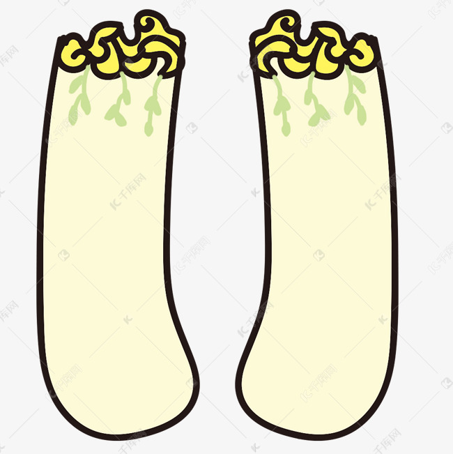 白色的袜子免抠图