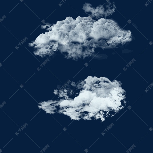 千库网 图片素材 白色天气云朵免抠 版权可商用有保障           编号