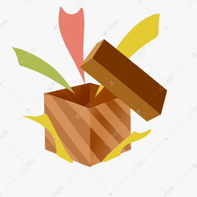 炫彩礼盒开箱有礼手绘图案免扣免