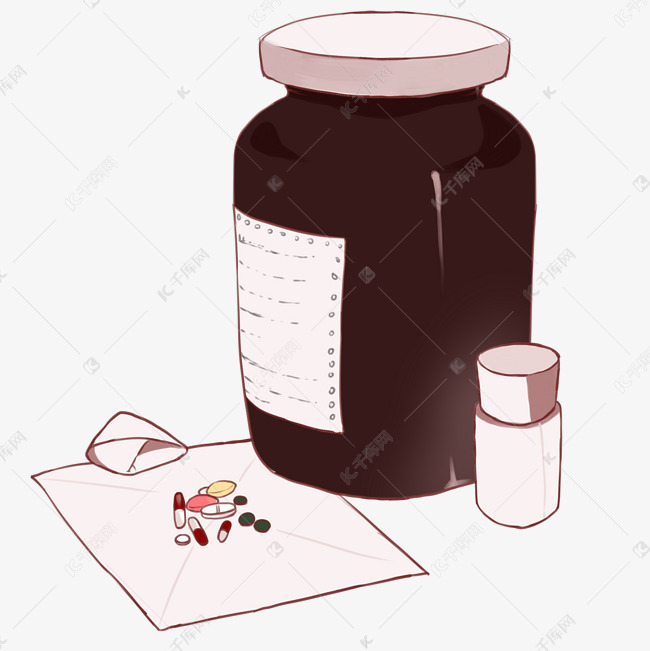 药品卡通形象插图